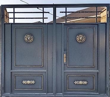 demir list: Yeni Həyət darvazası, 3 m, Mexaniki, Qapı ilə, rəng - Ağ, Kredit yoxdur, Ödənişli quraşdırma, Ödənişli çatdırılma, Rayonlara çatdırılma — 4