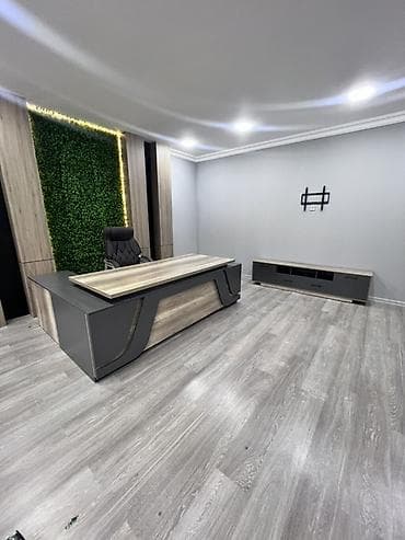 set mebel: Müasir ofis mebel dəsti - İdarəçi masa: Geniş iş səthi, ikirəng (açıq — 1