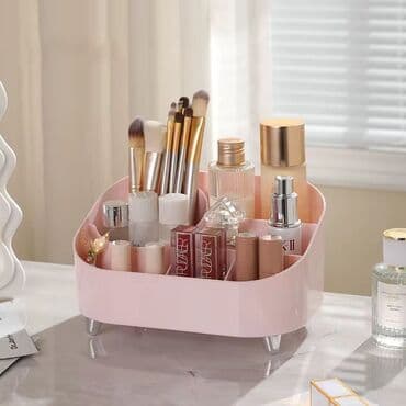 Boşqablar: Kosmetik organizer – masaüstü saxlama qutusu 💄 Ayaqlı Makyaj — 2