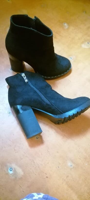 cəkmə: Qısaboğaz, Ölçü: 37, rəng - Qara, İşlənmiş — 2