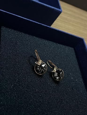 crystal: Swarovski "Bella V Drop" Sırqalar Dizayn: Dairəvi kəsimli iri boz — 3