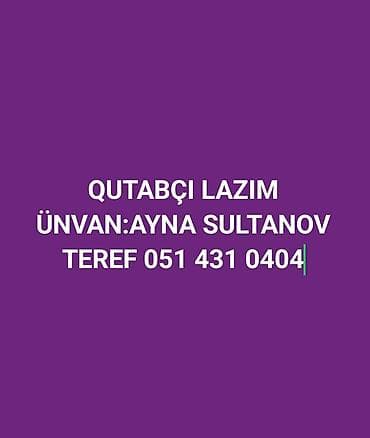 manqalci teleb olunur: Aşpaz tələb olunur, Qutabçı — 1