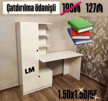 uşaq mebili: Yazı masası / iş masası ENDİRİMLƏ Qiymət : 127₼ Məhsul yeni və tam — 1