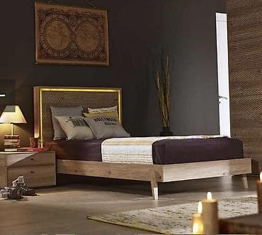 Кровати: Односпальная кровать, С матрасом, Без выдвижных ящиков, Турция — 2