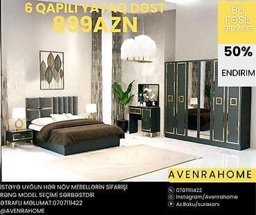6 qapılı yataq dəsti – mövsüm boyu 50% endirimlə 899 AZN Tərkibi: - 6 — 4