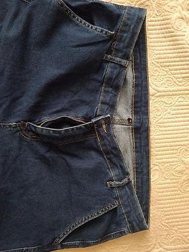 cool geyimleri: TRENDYOLMİLLA Kişi cins şalvarı – tünd mavi (denim) - Model: geniş — 3