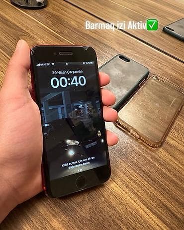 IPhone 8, 64 GB, Qırmızı, Barmaq izi