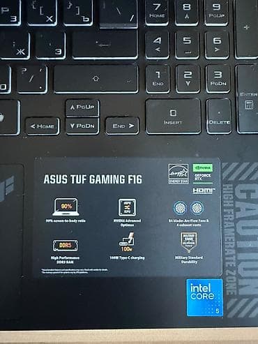 nokia 6650 fold: İşlənmiş ASUS TUF Gaming, 16 ", Intel Core i5, 512 GB, Ödənişli çatdırılma — 3