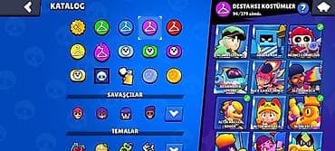 cins dest: Brawl Stars hesabı – yüksək səviyyəli oyun profili - Kupa yolu: 44 — 3