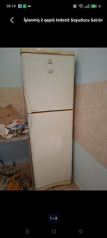 el blenderi: İşlənmiş 2 qapılı Indesit Soyuducu Satılır, rəng - Ağ — 1