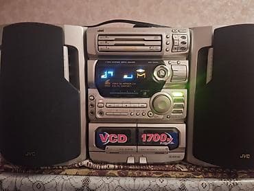 Audio: JVC mini Hi-Fi musiqi mərkəzi + 2 akustik sütun Xüsusiyyətlər: - JVC — 3