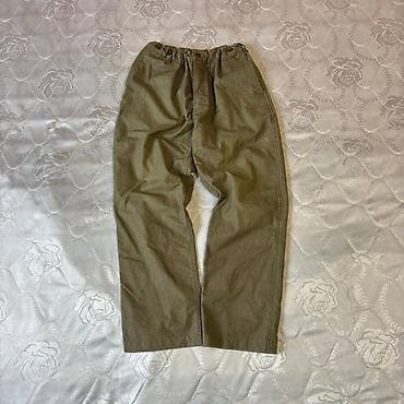 cırıq şalvarlar: Unisex geniş kəsimli şalvar – zeytun-yaşıl - Model: gündəlik/utility — 1