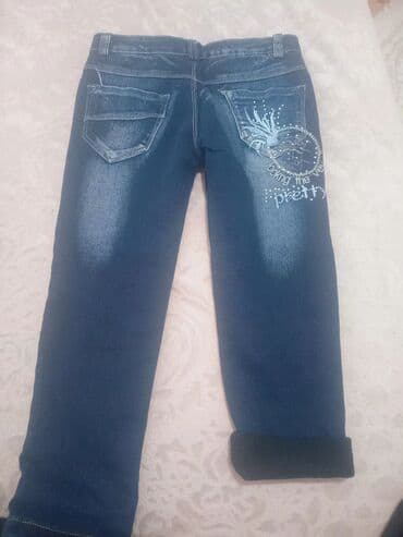 qara şalvarlar: Rəng - Mavi, Cins şalvar, Qız üçün, 3 - 4 yaş — 5