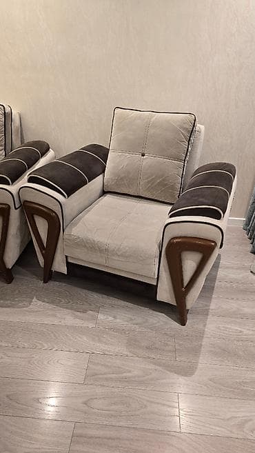 massaj kreslo: İşlənmiş, Divan, 2 kreslo, Bazalı, Açılan — 1