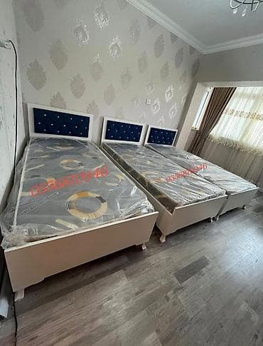 Кухонные принадлежности: Новый, Односпальная кровать, Без подьемного механизма, С матрасом, Без выдвижных ящиков, Россия — 1