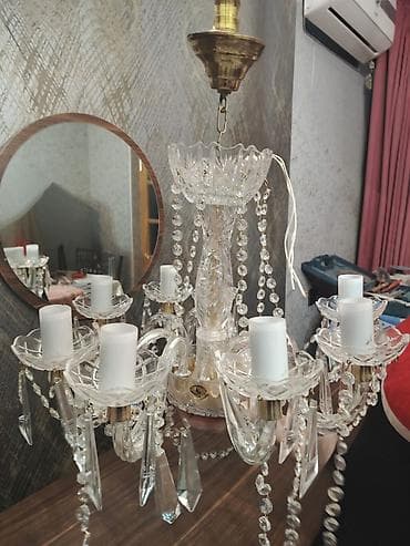 qar küresi: Çılçıraq, 6 lampa, Xrustal — 2