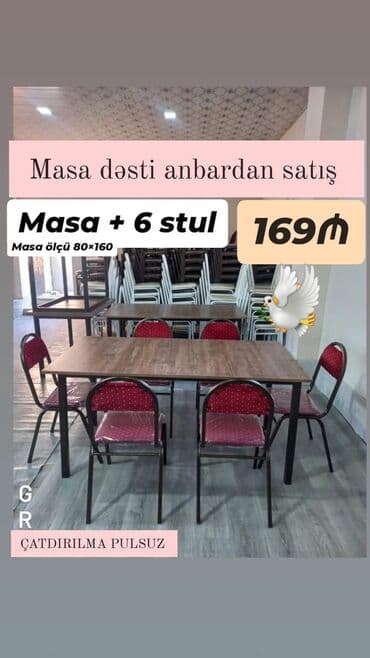 Taburetlər: Balkon üçün, Yeni, 6 stul — 1