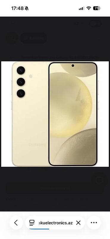 ayfon 6 pilus: Samsung Galaxy S24, 128 GB, rəng - Bej, İki sim kartlı — 1