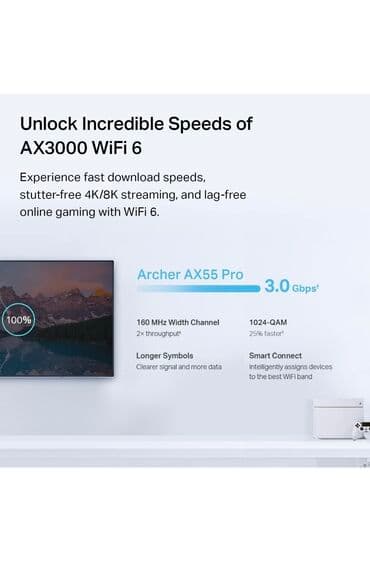 vpn: TP-Link Archer AX55 PRO 2.5G portlu AX3000 Multi-Gigabit Wi-Fi 6 — 4