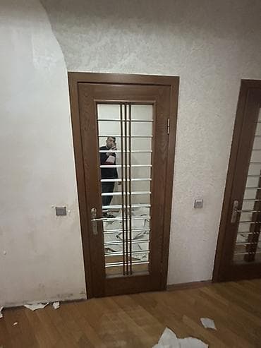 qapi otag: 5 ədəd Mebel qapıları dəsti – şüşəli taxta otaq qapıları • Material — 2