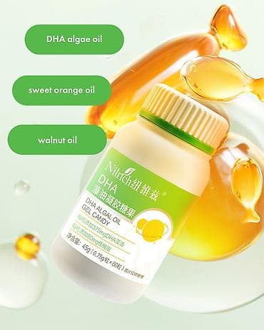 sac cixaran derman: Nirich DHA Algal Oil Gel Candy – yumşaq kapsul şəklində DHA əlavəsi — 1