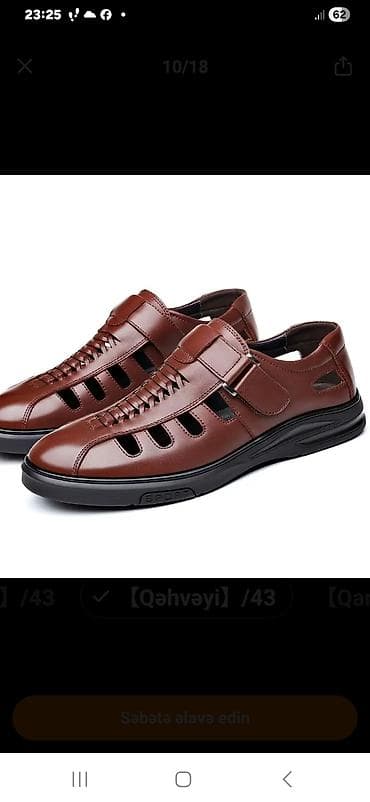 hafize sultan macunu: Məhsul: Kişi üçün yay tipli dəlikli dəridən mokasin/sandal ayaqqabısı — 1