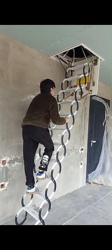 Mexaniki əl alətləri: Çardaq pilləkənləri – Taxta və dəmir modellər, keyfiyyət və estetik — 3