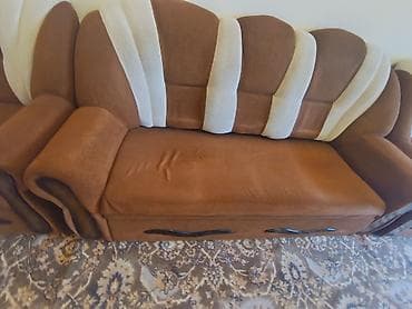 İşlənmiş, Divan, 2 kreslo, Bazasız, Açılmayan — 2
