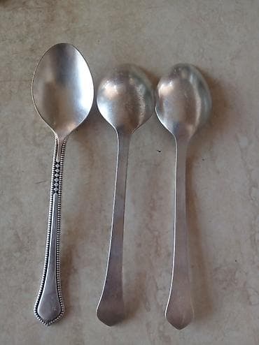 qaşıq: Mətbəx üçün metal qaşıq dəsti - Miqdarı: 3 ədəd - Material — 2