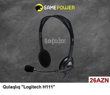 Qulaqlıq Logitech H111 - İki tərəfli qulaqlıq və tənzimlənən başlıq -