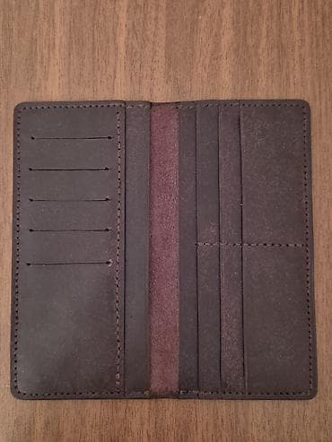 am: Dəri pasport və kart cüzdanı - Material: qalın, möhkəm təbii dəri - — 2