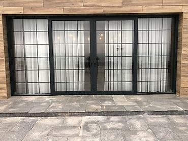 Alüminium sürgülü vitraj qapı-pəncərə sistemi - 4 panelli geniş