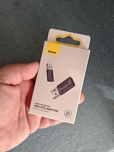 komp: Baseus OTG adapter USB-C to USB-A yenidir istifade edilmeyib qiymet — 1