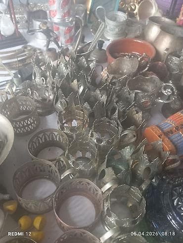 Məhsul: Metal stəkanaltılar (podstakanik) və aksesuarlar dəsti