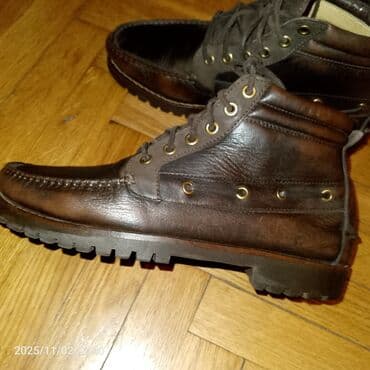 замшевые мужские ботинки: Məhsul: Kişi dəri botları - Material: təbii dəri üstlük, qalın rezin — 3
