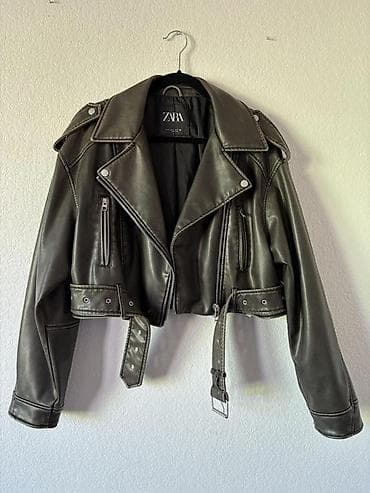 kurtka qadin: Dəri kurtka, Zara, XS — 1