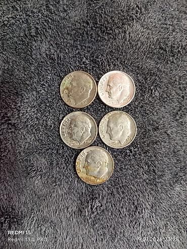ABŞ Roosevelt dime sikkələri – 5 ədəd dəst - Növ: United States lalafo.az -da ABŞ Roosevelt dime sikkələri – 5 ədəd dəst - Növ: United States