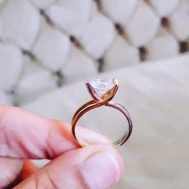 tək qaş: Nişan, Üzük, Sarı qızıl, 585 Əyar — 3