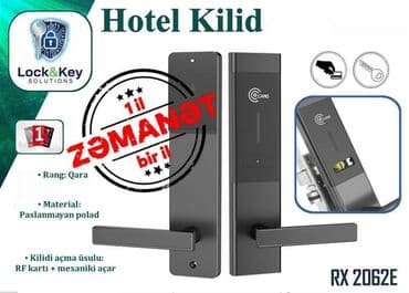 Qızdırıcı və isidicilər: Hotel kilidi RX2062E-1 Modeli: ☑️ Rəng - Qara ☑️ Material - — 1