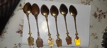 idmana aid resmler: Kolleksiya üçün dekorativ qaşıq və çəngəl dəsti - 6 ədəd suvenir — 5