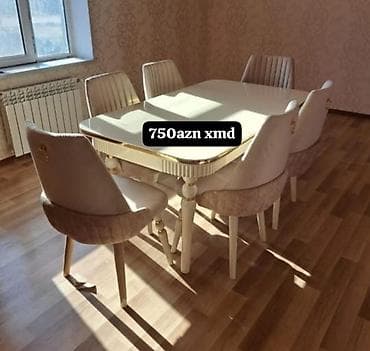 Yeni, Açılmayan, Dördbucaq masa, 6 stul
