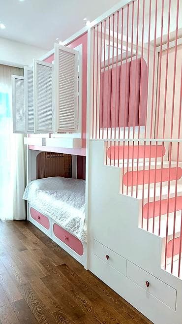 Uşaq otağı üçün xüsusi dizayn edilmiş modul yataq komplekti - Rəng — 4