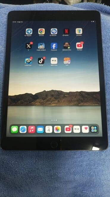 islenmis plansetler qiymeti: IPad planşet, tünd boz rəngdə, ən son proqram təminatı yeniləmələri — 2