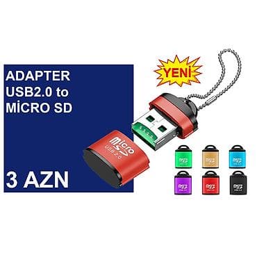 komputer setup: USB Adapterlər/Konverterlər (Çeviricilər) ⭐USB2.0 to Micro SD – 3 AZN — 4