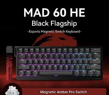 stol üstü: MAD 60 HE Black Flagship – esports üçün maqnit açarlı klaviatura - — 1