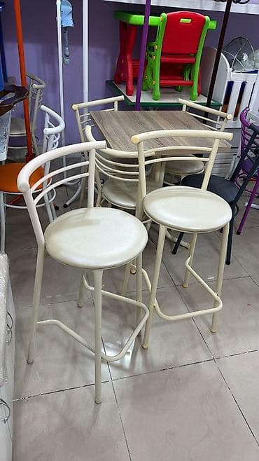acılan stol: Metal karkaslı bar stulları - Material: qalın divarlı metal boru — 5