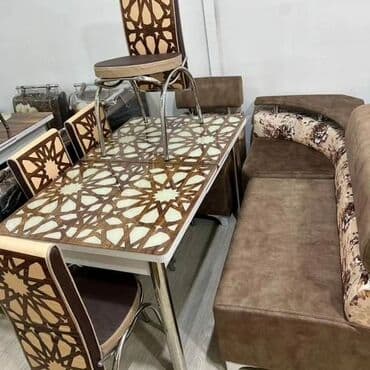 quxna stulu: Mətbəx üçün, Yeni, Açılan, Dördbucaq masa, 4 stul — 18