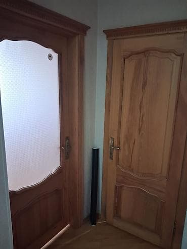 evin giris qapilari: Məhsul: Taxta məkan qapıları dəsti - Material: Təbii ağac (açıq qoz — 3