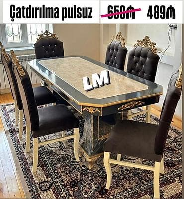 Qonaq otağı üçün, Yeni, Açılmayan, Dördbucaq masa, 6 stul lalafo.az -da Qonaq otağı üçün, Yeni, Açılmayan, Dördbucaq masa, 6 stul