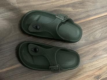 versace sepler: Yaşıl rəngli uniseks barmaqarası sandal - Material: yüngül və elastik — 1